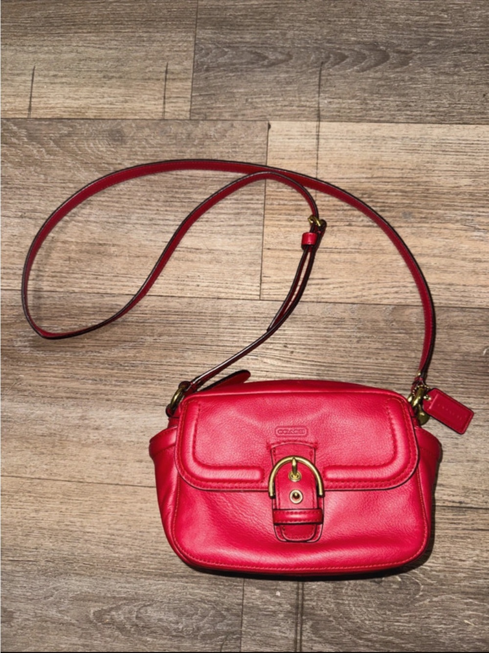 Coach Red Leather Campbell Crossbody Bag